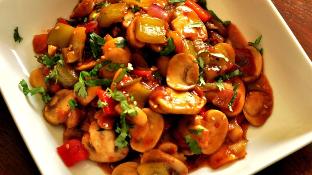 how to cook chilli mushroom recipe