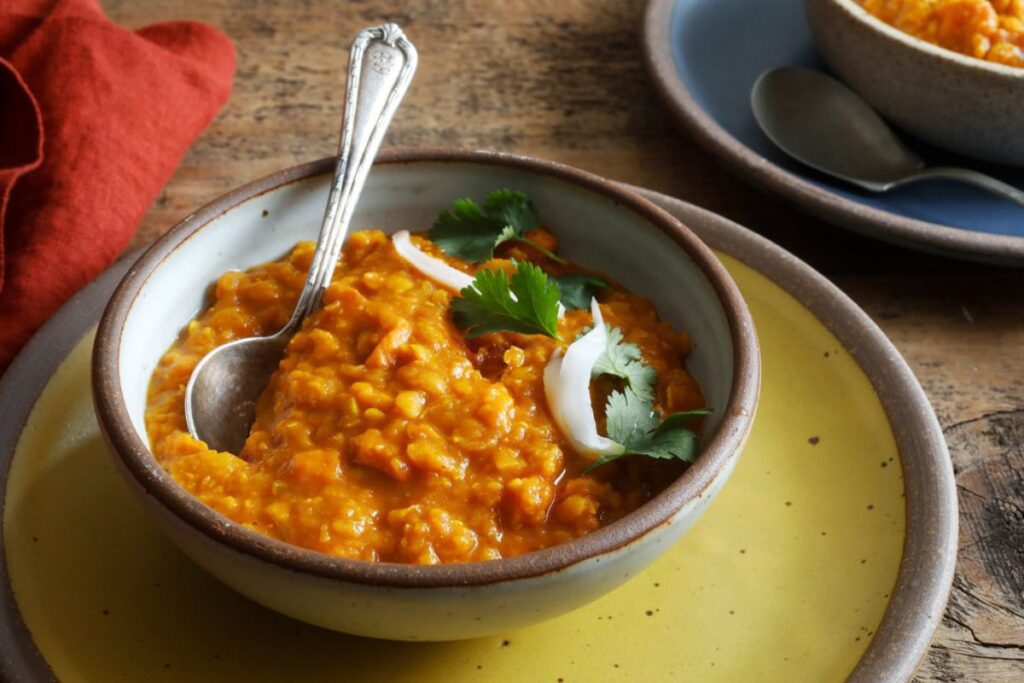 Masoor Dal with Steamed Veggies