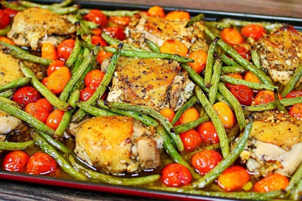 One-Pan Baked Chicken with Vegetables