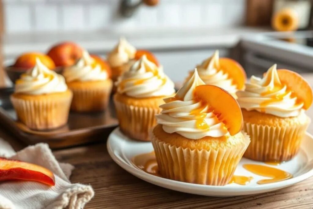 How to Make Honey Peach Cream Cheese Cupcakes Recipe