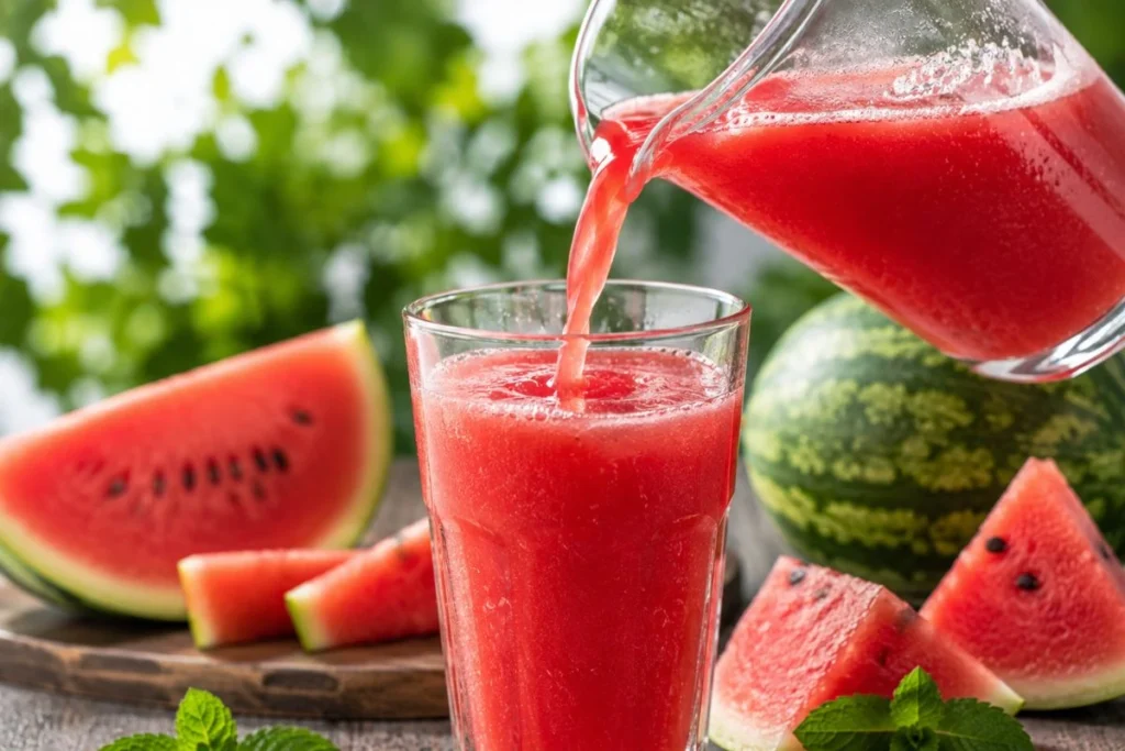 Fresh watermelon juice