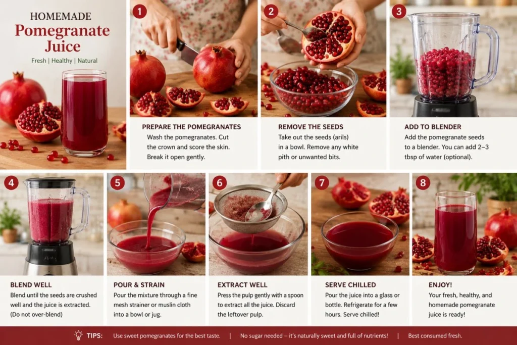 How to Make Pomegranate Juice at Home