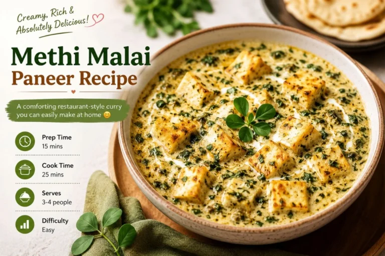 Methi Malai Paneer Recipe