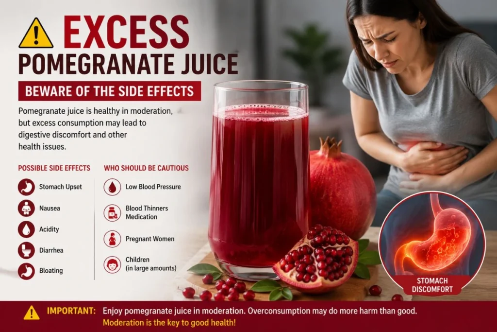 Pomegranate juice: enjoy in moderation