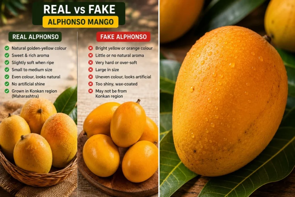 Real vs fake alphonso mangoes explained